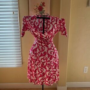 Donna Morgan Pink and Cream Floral Dress